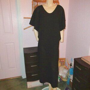 Oh My Gauze Wish Midi Dress Size 1 S M Asymmetrical Layered Lagenlook Minimalist